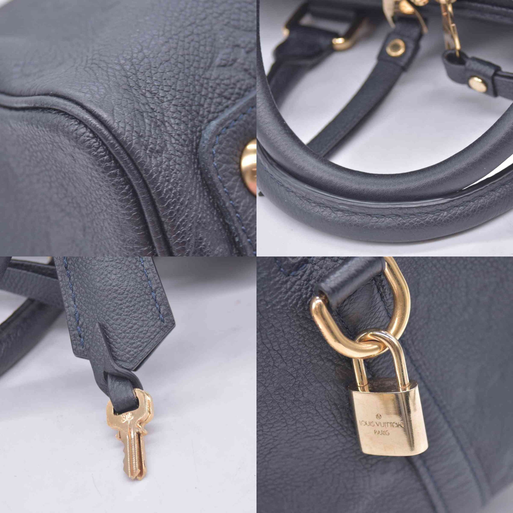 $2610 2013 Louis Vuitton Empreinte Speedy Bandouliere 25 Black DU1183