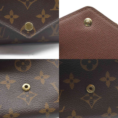 Louis Vuitton Monogram Portefeuille Victorine Trifold Wallet Brown