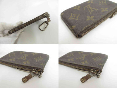 $345 LOUIS VUITTON Monogram Coin Purse Key Pochette Cles 8904ET