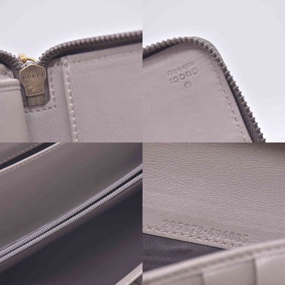 $880 GUCCI Grey Microguccissima Zip Around Organizer Travel Wallet CONSIGNMENT 10021435