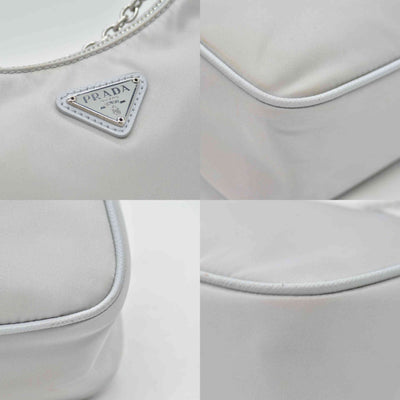 $2250 Prada Nylon Re-Edition 2005 Shoulder Bag Silver 10020038