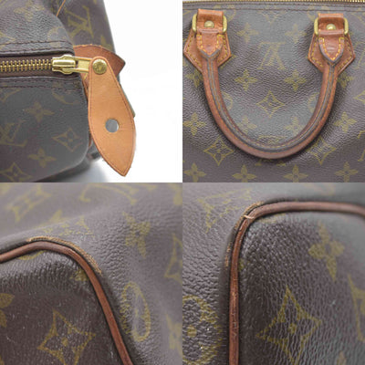 1988 Louis Vuitton Speedy 25 Handbag Monogram Brown 884