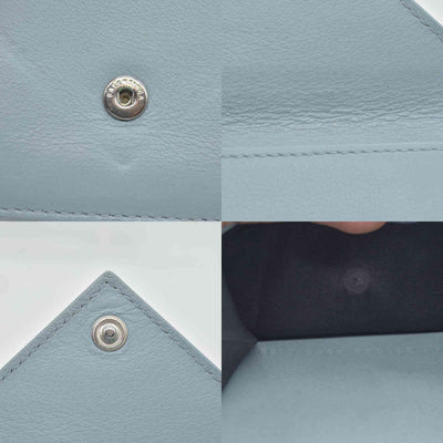 Balenciaga Leather Compact Wallet Blue CONSIGNMENT