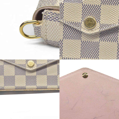 $1580 Louis Vuitton Damier Azur Pochette Félicie