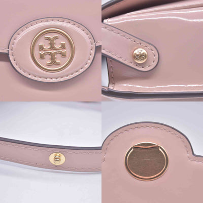 $420 Tory Burch Robinson Spazzolato Convertible Shoulder Bag Primrose CONSIGNMENT