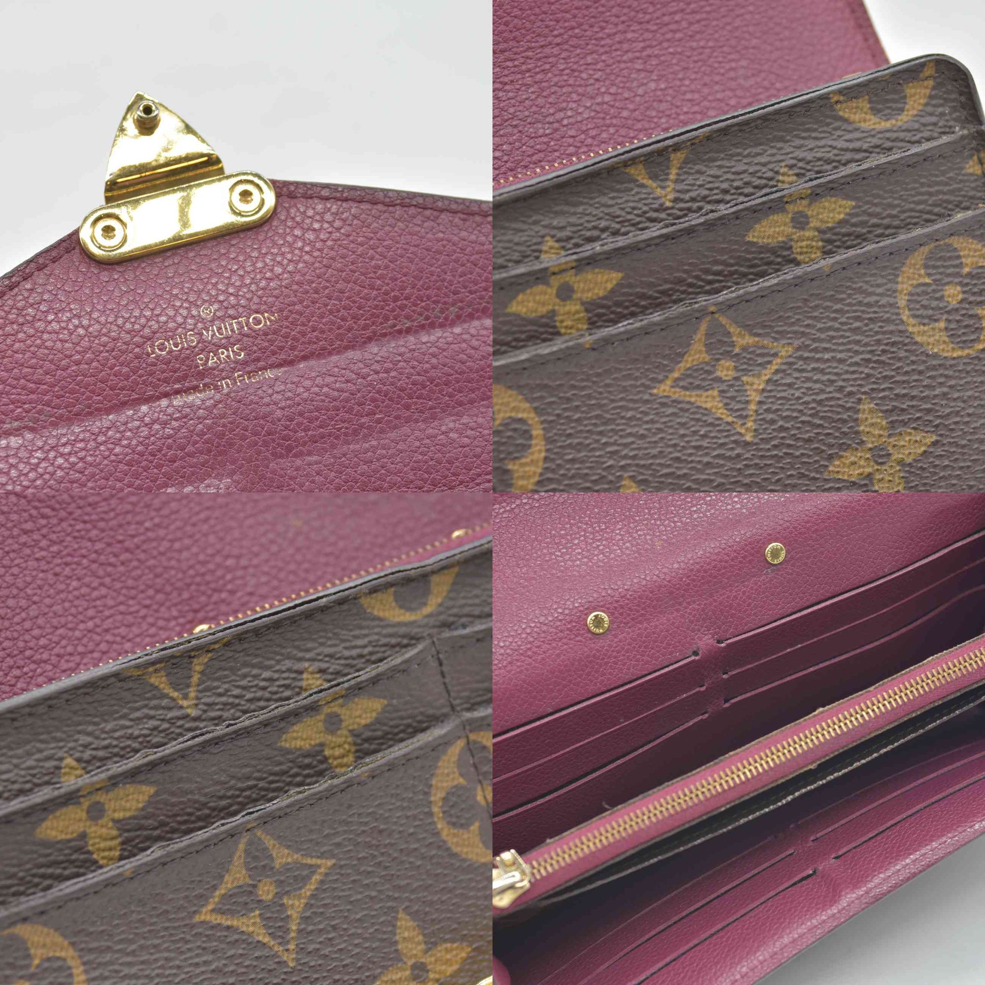$1140 2015 Louis Vuitton Monogram Pallas Wallet Aurore SN1125