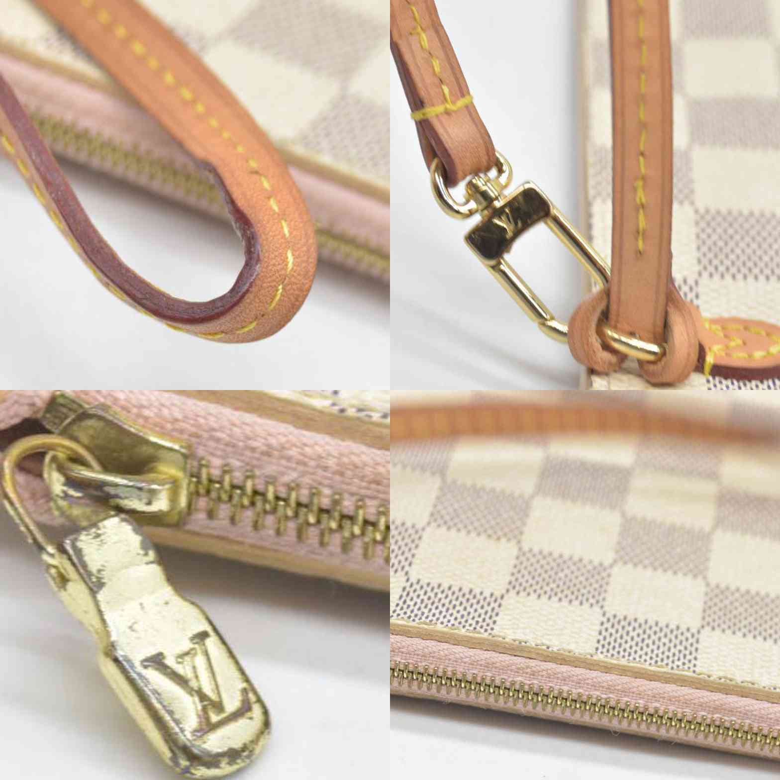 $2200 Louis Vuitton  Damier Azur Neverfull MM GM Pochette
