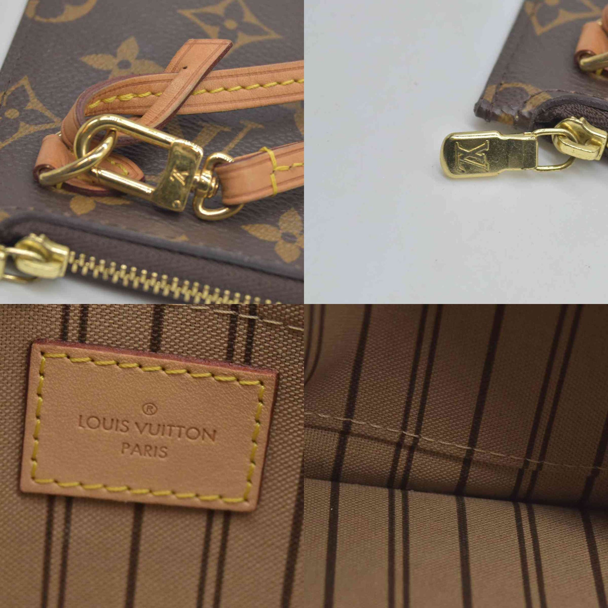 $600 Louis Vuitton  Monogram Neverfull MM GM Pochette SD2115