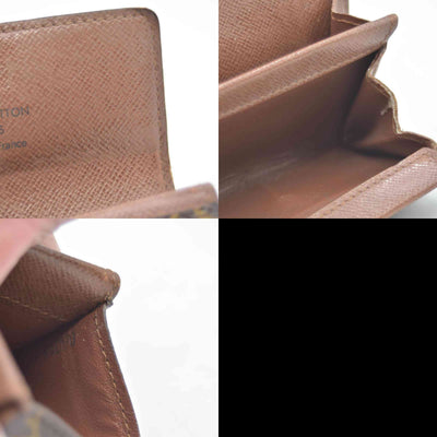 $435 Louis Vuitton Monogram Plat Coin Purse Wallet Brown RA0170 CONSIGNMENT