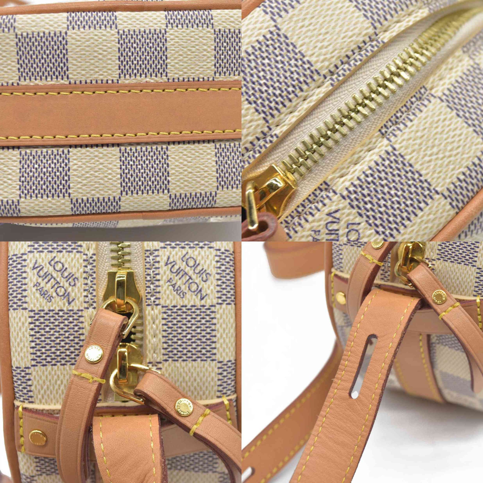 $2190 Louis Vuitton Damier Azur Boite Chapeau Souple PM