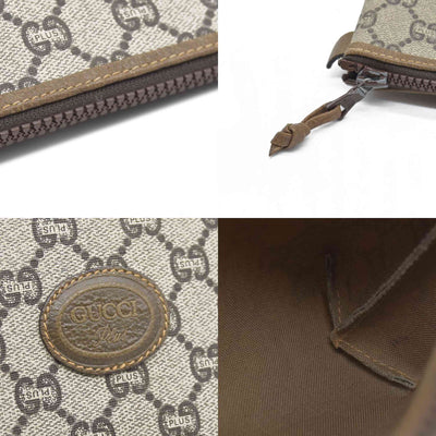 Gucci GG  Gucci Plus PVC Leather Pouch Clutch Bag