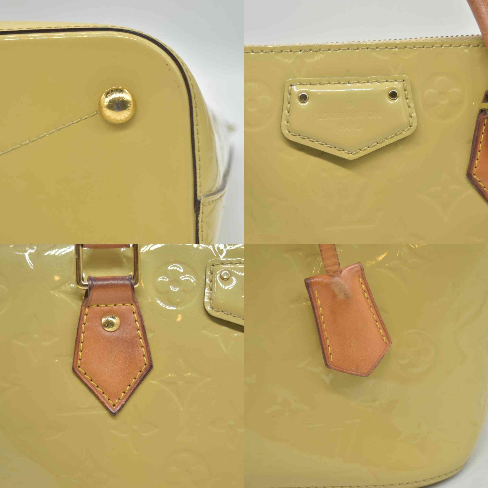 $1560 2014 LOUIS VUITTON Vernis Montebello PM Dune DR2114