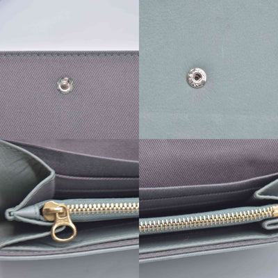 $295 2005 Chloe Bifold Teal Leather Wallet CONSIGNMENT 10020939