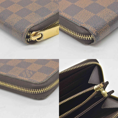 $915 2014 Louis Vuitton Damier Ebene Zippy Wallet MI4144