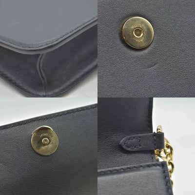 $2080 RFID Louis Vuitton Calfskin LV Bloom Wallet On Chain Black