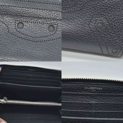 $650 Balenciaga Leather Continental Wallet CONSIGNMENT