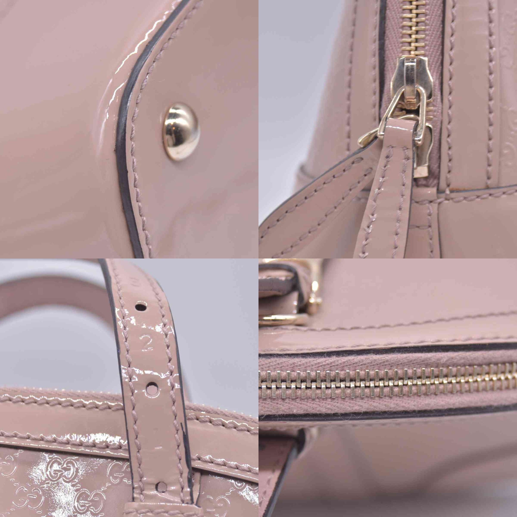 $1350 Gucci Patent Microguccissima Small Nice Top Handle Dome Bag Pink CONSIGNMENT 10021166