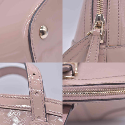 $1350 Gucci Patent Microguccissima Small Nice Top Handle Dome Bag Pink CONSIGNMENT 10021166