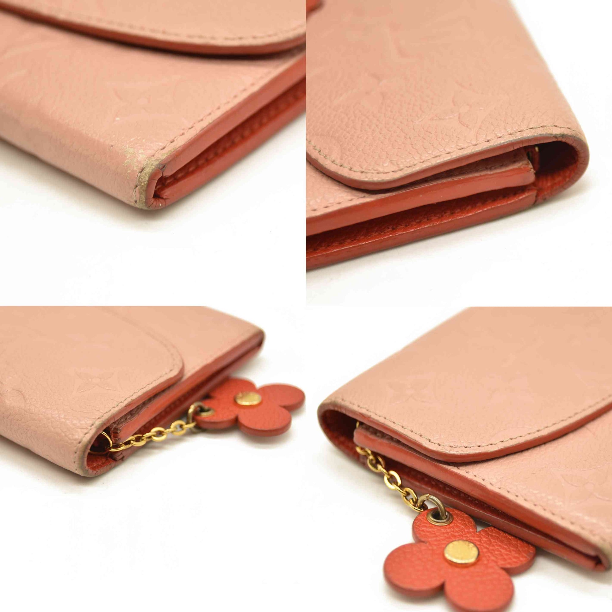 Louis Vuitton  Empreinte Bloom Flower Emilie Wallet Pink CA5118