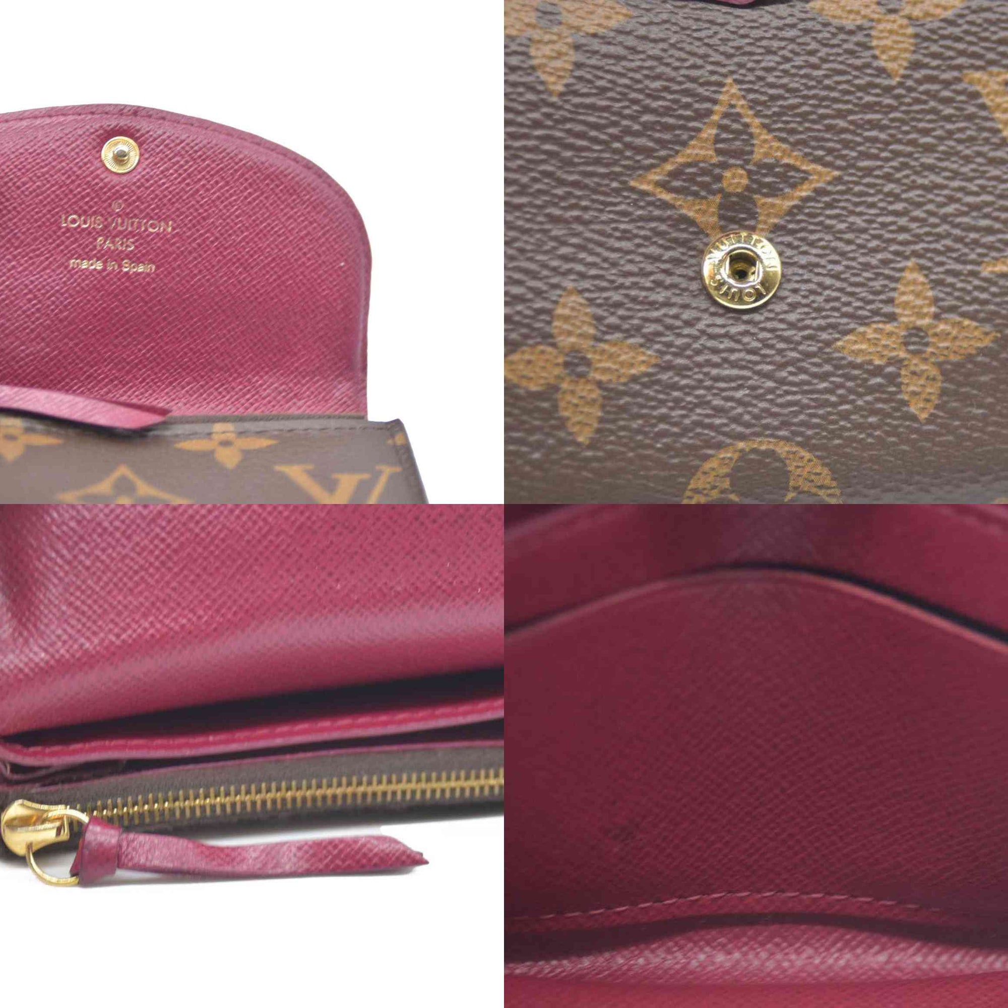 Louis Vuitton Monogram Porte Monnaie Rosalie Coin Purse Wallet Brown UB2108