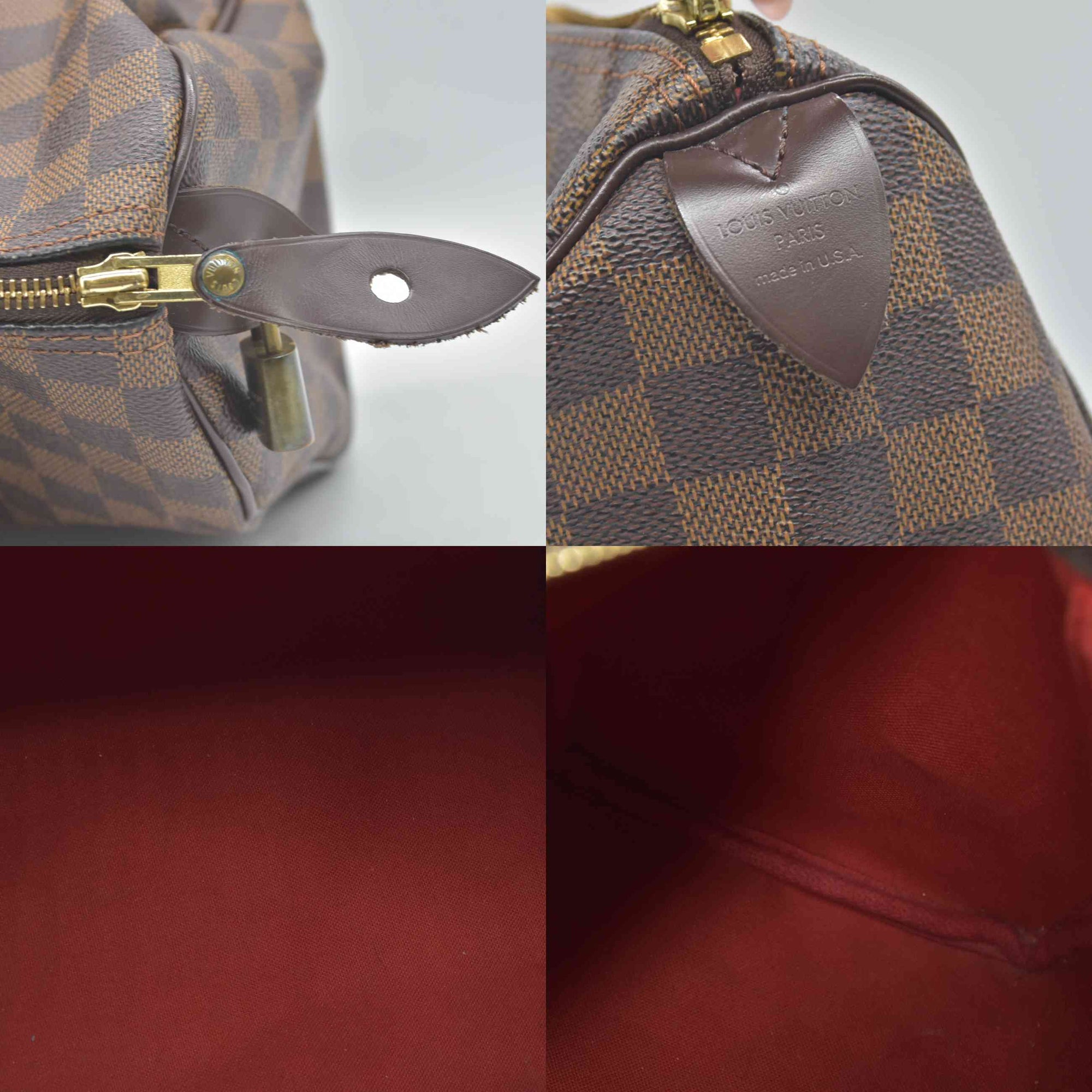 $1490 2006 Louis Vuitton Damier Ebene Speedy 25 SD0066