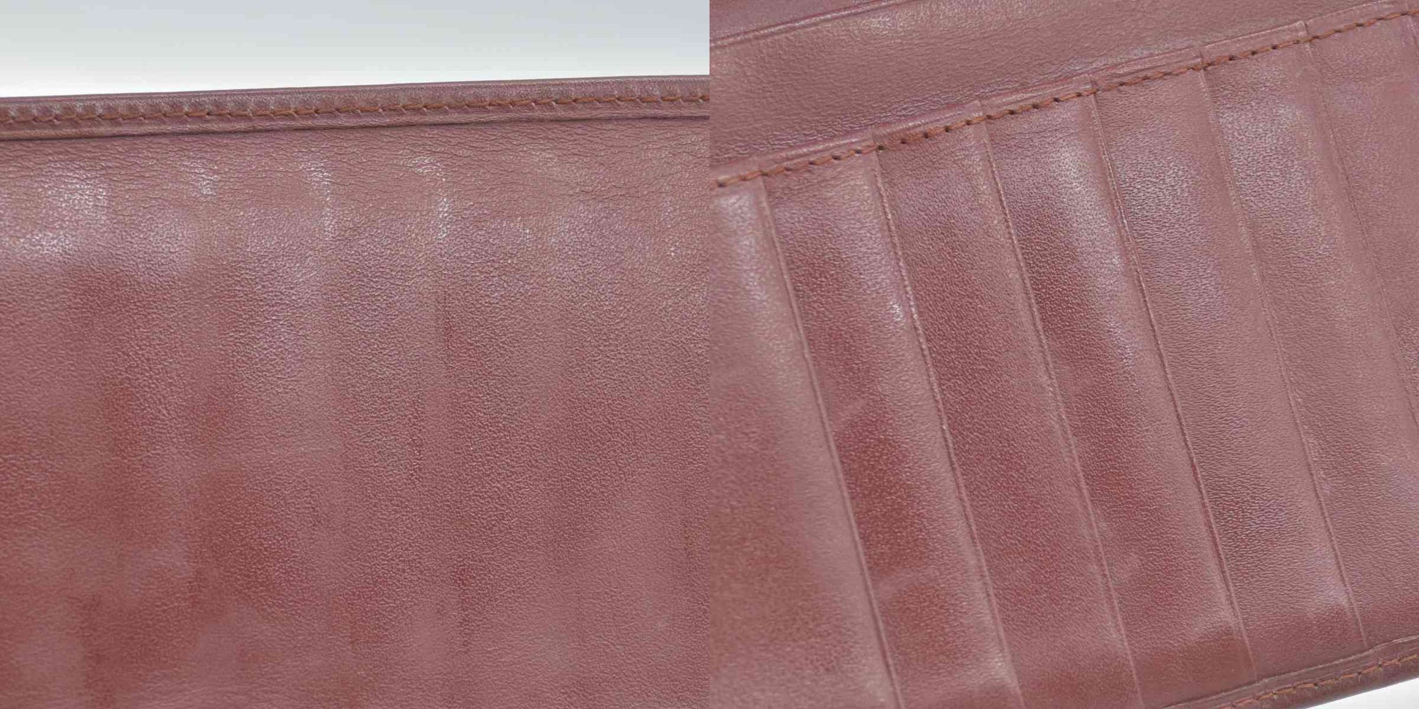 $800 Cartier Vintage Burgundy Bifold Leather Wallet CONSIGNMENT