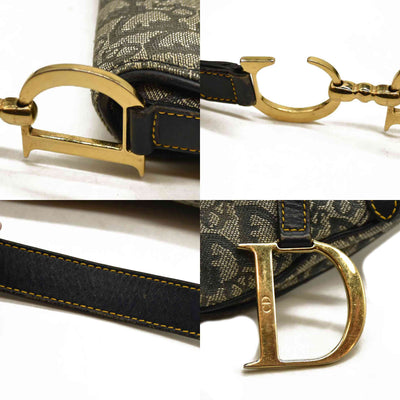 Christian Dior  Monogram Saddle Bag Blue