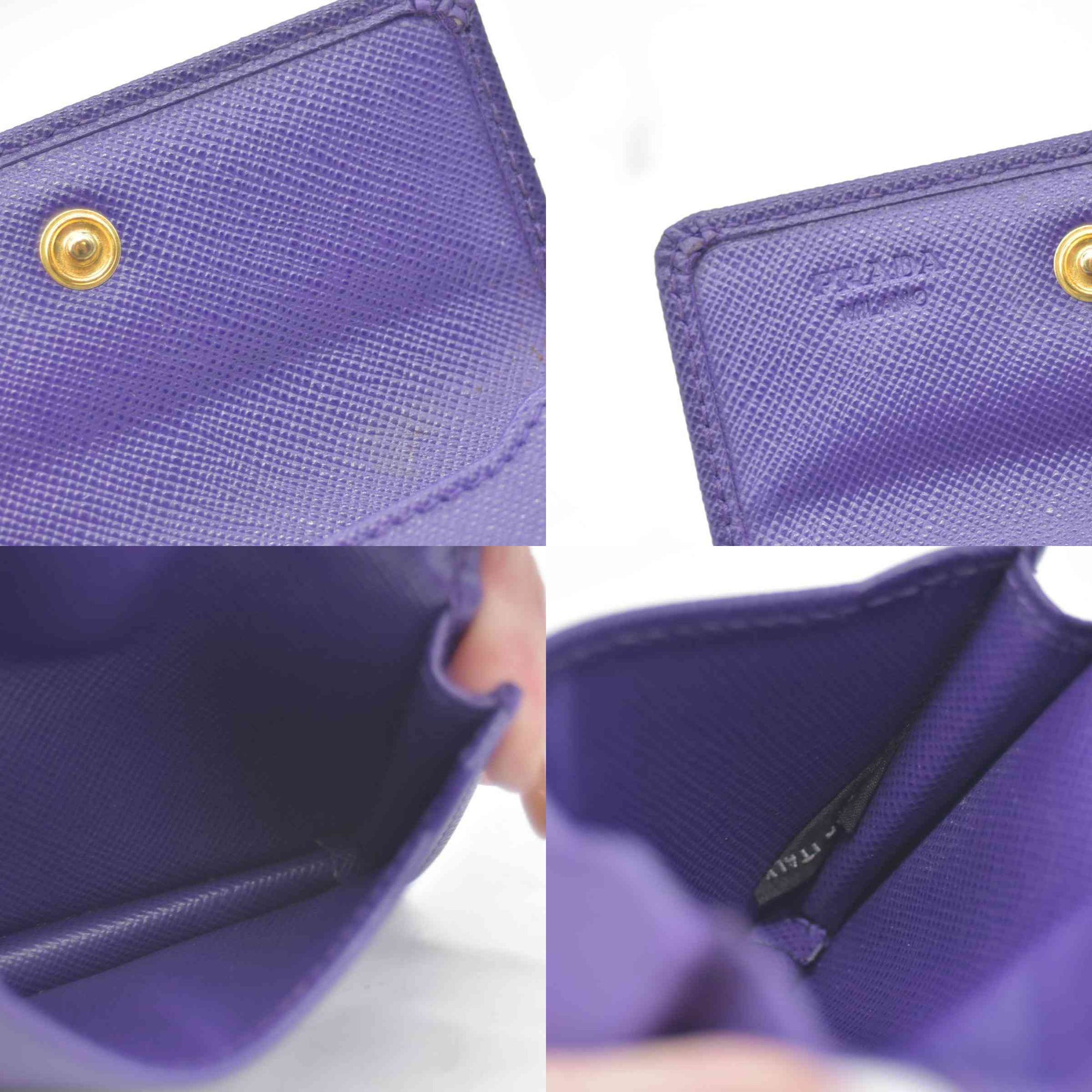 $850 Prada Leather Bag Pouch Purple CONSIGNMENT