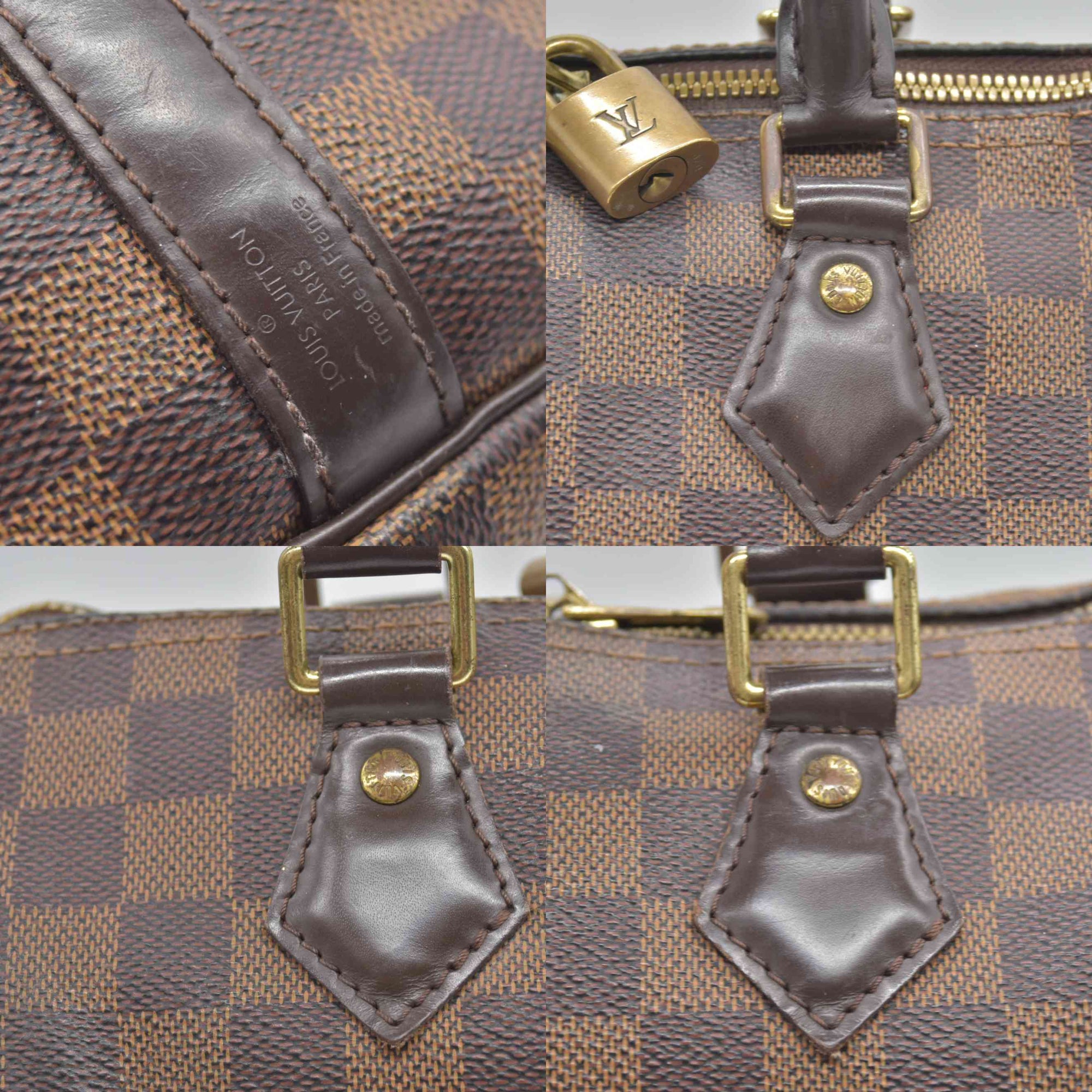 $1940 Louis Vuitton Damier Ebene Speedy Bandouliere 25 MB1147 2017