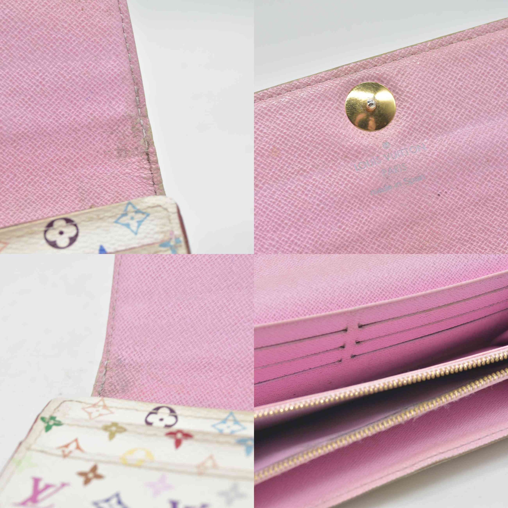 $850 2012 Louis Vuitton Monogram Multicolor Sarah Long Wallet CA2162