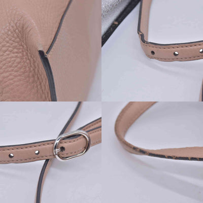 $1650 GUCCI Bamboo Daily Leather Top Handle Shoulder Bag Tan CONSIGNMENT 10021512