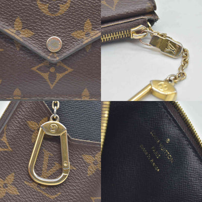 $675 Louis Vuitton  Monogram Recto Verso Card Holder Black RFID