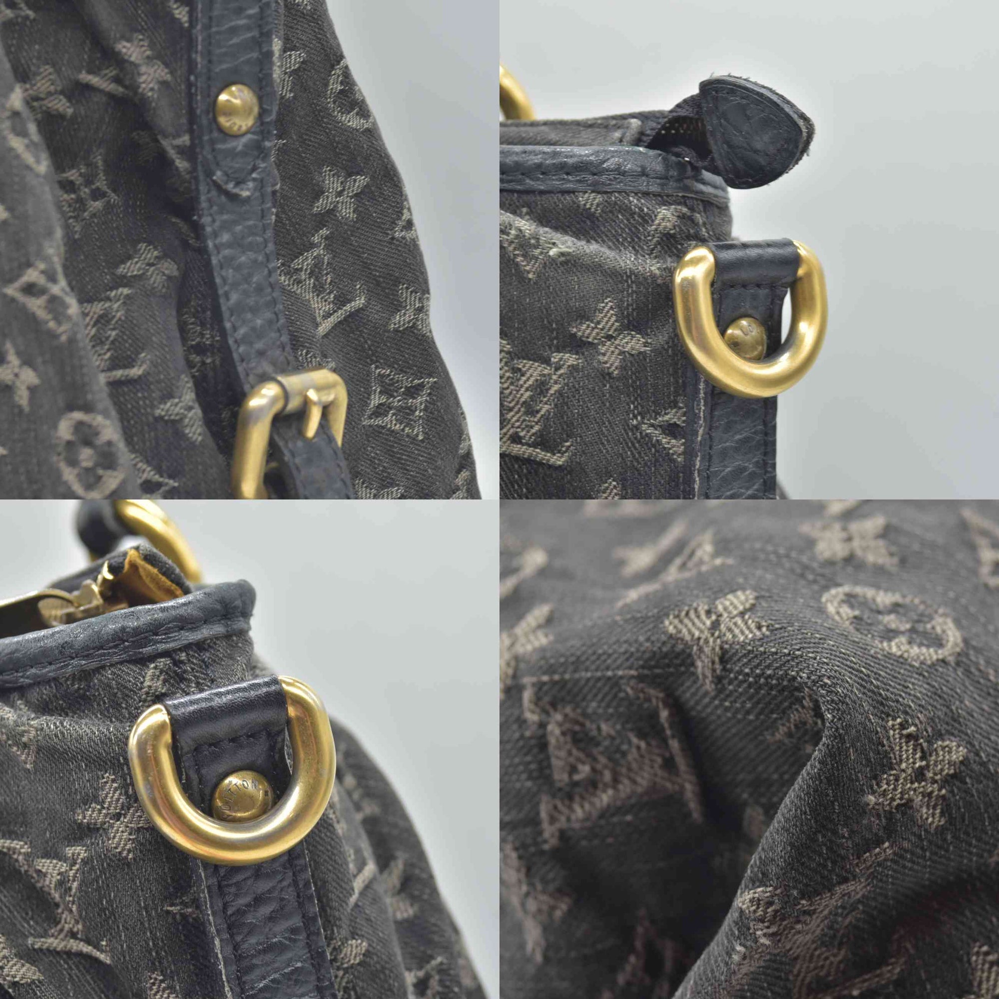 $1965 2007-2009  Louis Vuitton Denim Neo Cabby MM Black