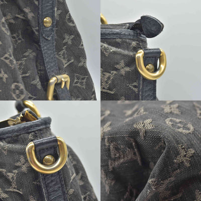 $1965 2007-2009  Louis Vuitton Denim Neo Cabby MM Black
