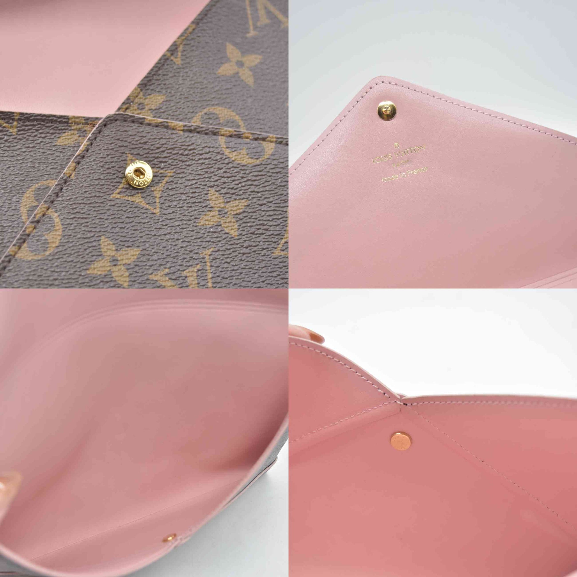 $845 2017 Louis Vuitton Monogram Large Kirigami Pochette Insert Rose Ballerine SP3107