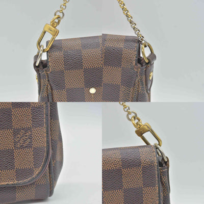 $1490 2013 Louis Vuitton Damier Ebene Favorite PM FL5113