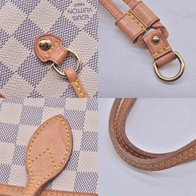 $2240 2017 Louis Vuitton Damier Azur Neverfull MM with Pouch SD0177