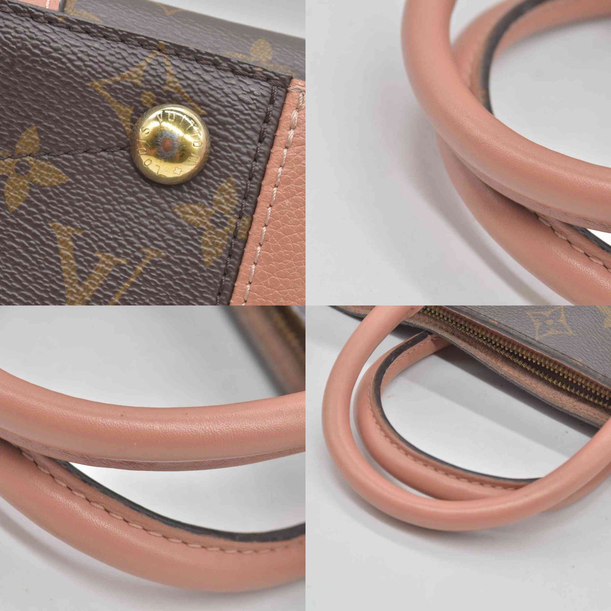 $2560 2019 Louis Vuitton Soufflot BB Monogram Peach Shoulder Bag Cloth CA4129 10019424