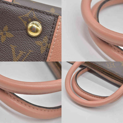 $2560 2019 Louis Vuitton Soufflot BB Monogram Peach Shoulder Bag Cloth CA4129 10019424