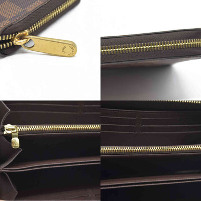 $915 2021 Louis Vuitton  Damier Ebene Zippy Wallet MI0231