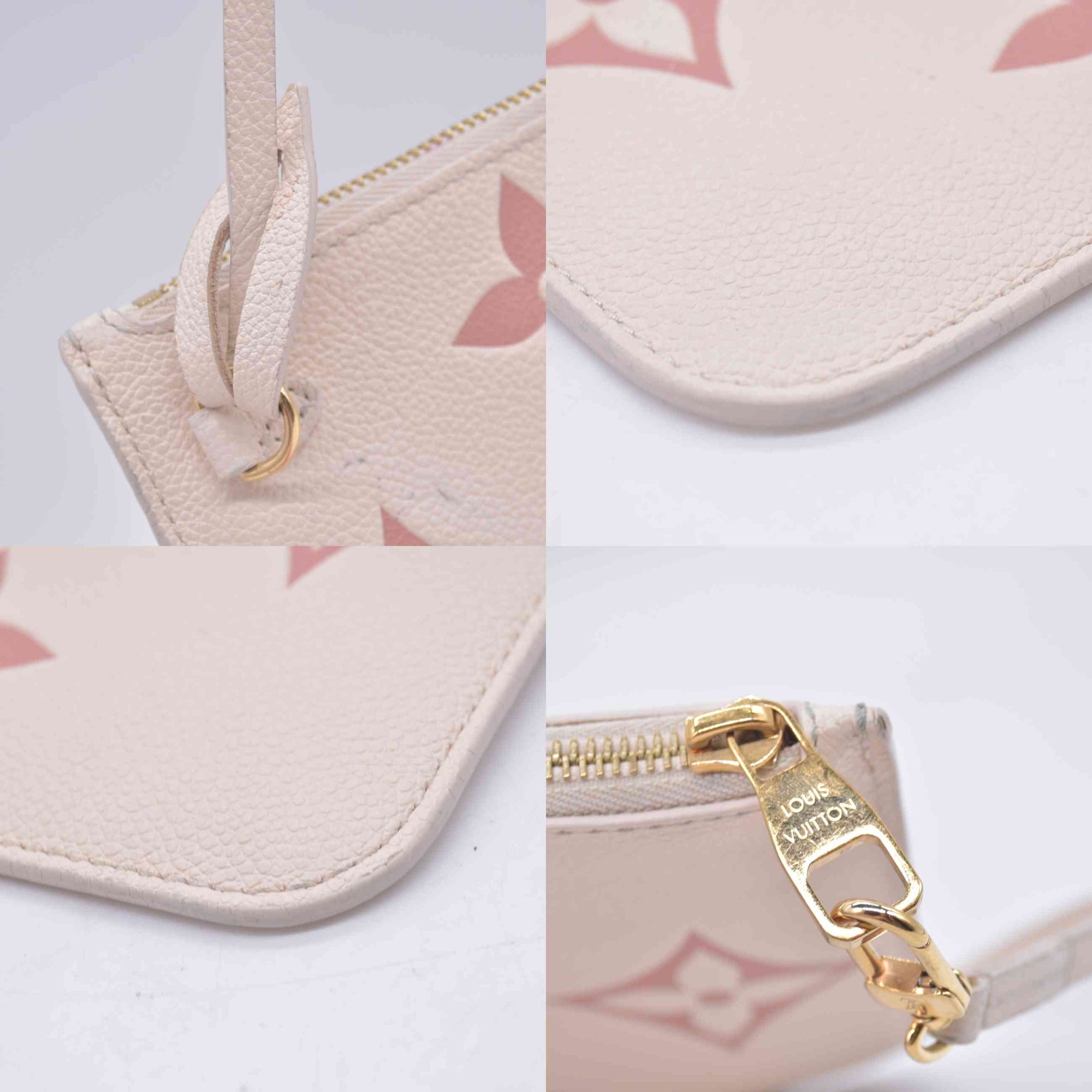 $1250 Louis Vuitton Bi-Color Monogram Rose Trianon Empreinte Pochette 10021370