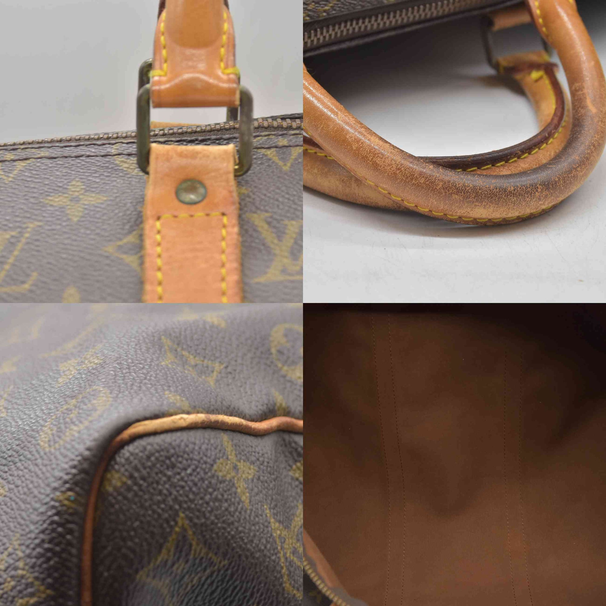$1440 1988 Louis Vuitton LV Boston Bag Keepall 50 Brown Monogram VI883