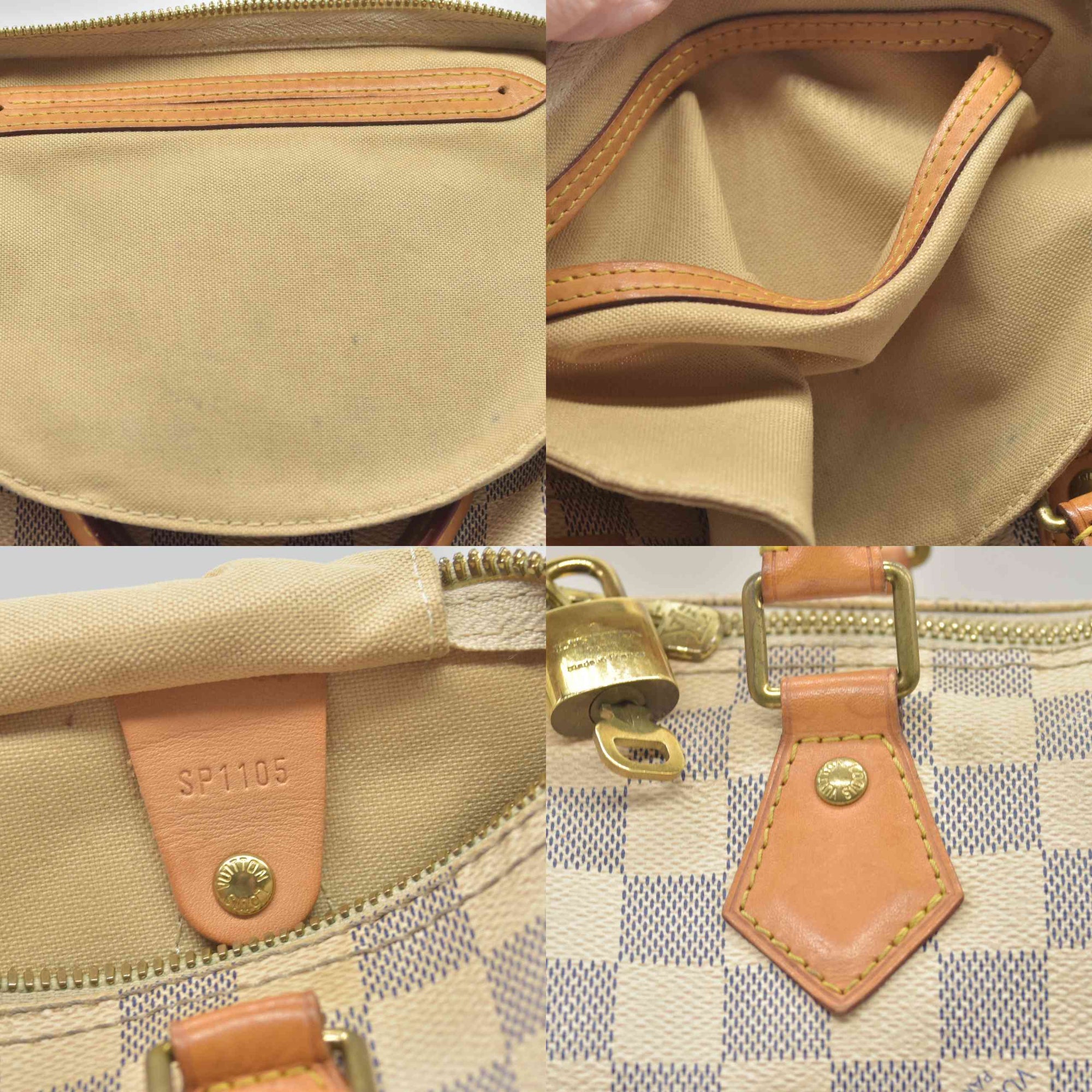 $1980 2015 Louis Vuitton Damier Azur Speedy Bandouliere 30 SP1105
