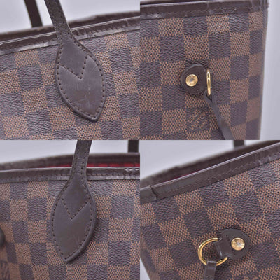 $2240 2018 Louis Vuitton Damier Ebene Neverfull MM with Pouch AR4188 10020399