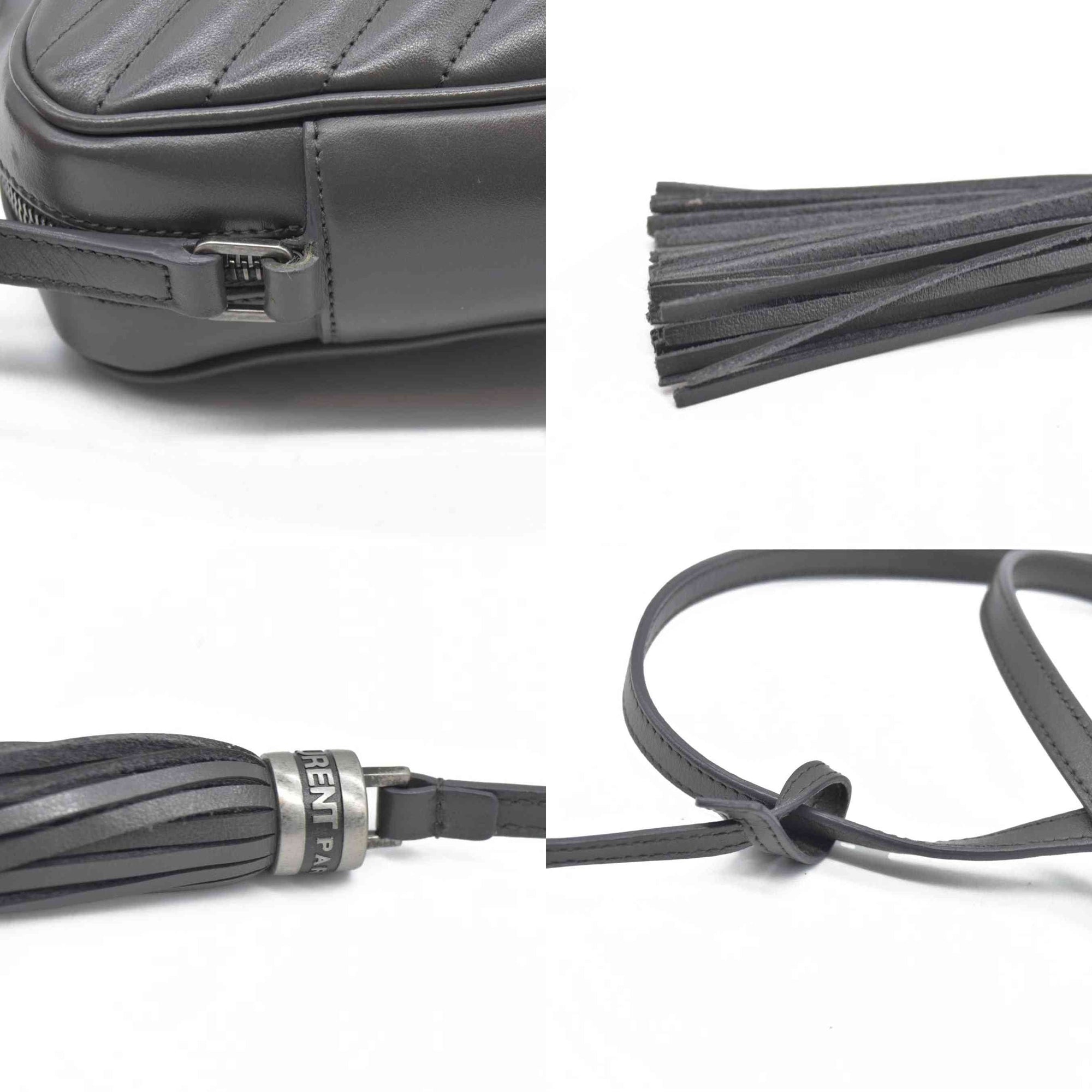 $1690 Saint Laurent Chevron Lou Camera