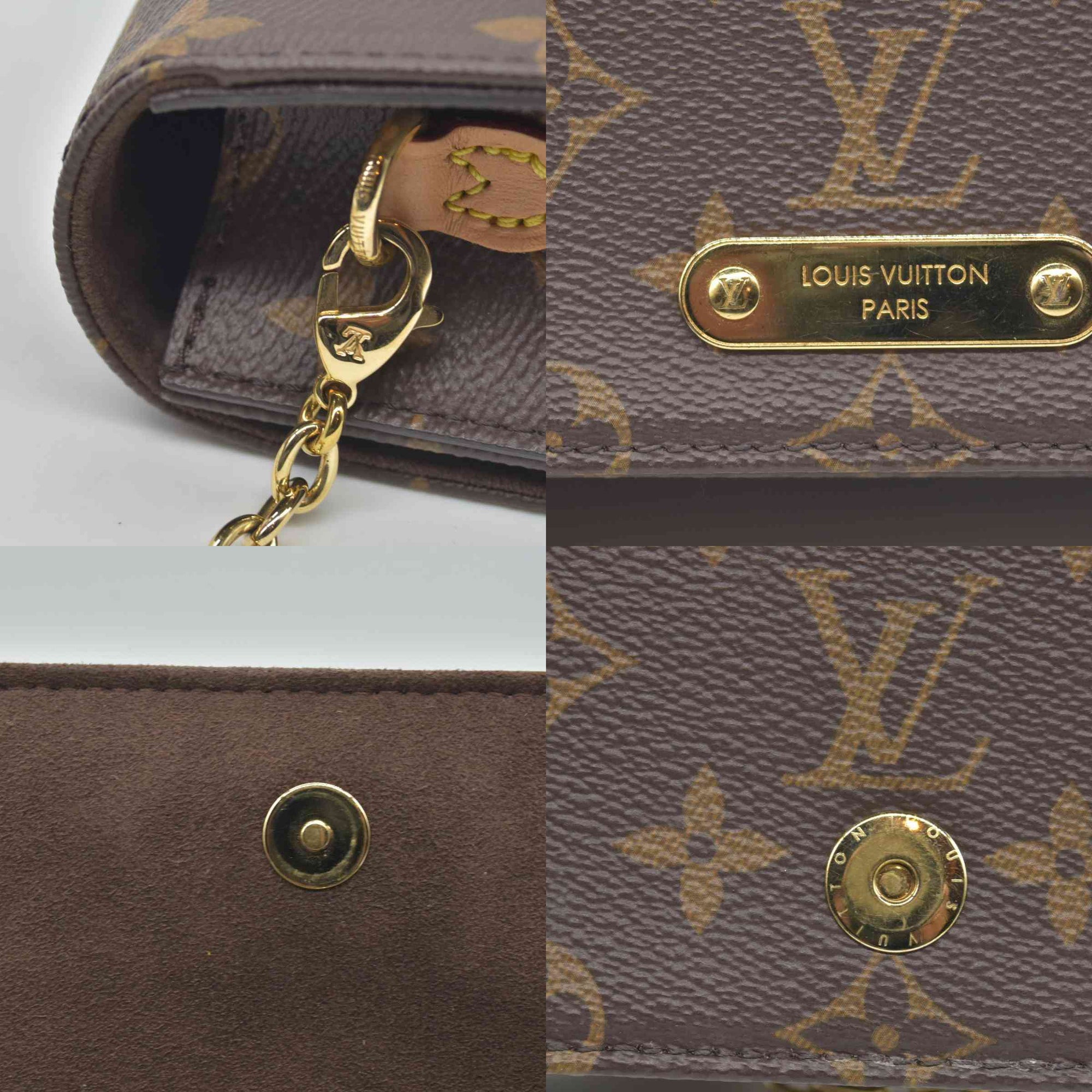 $1750 Louis Vuitton Monogram Wallet On Chain Lily