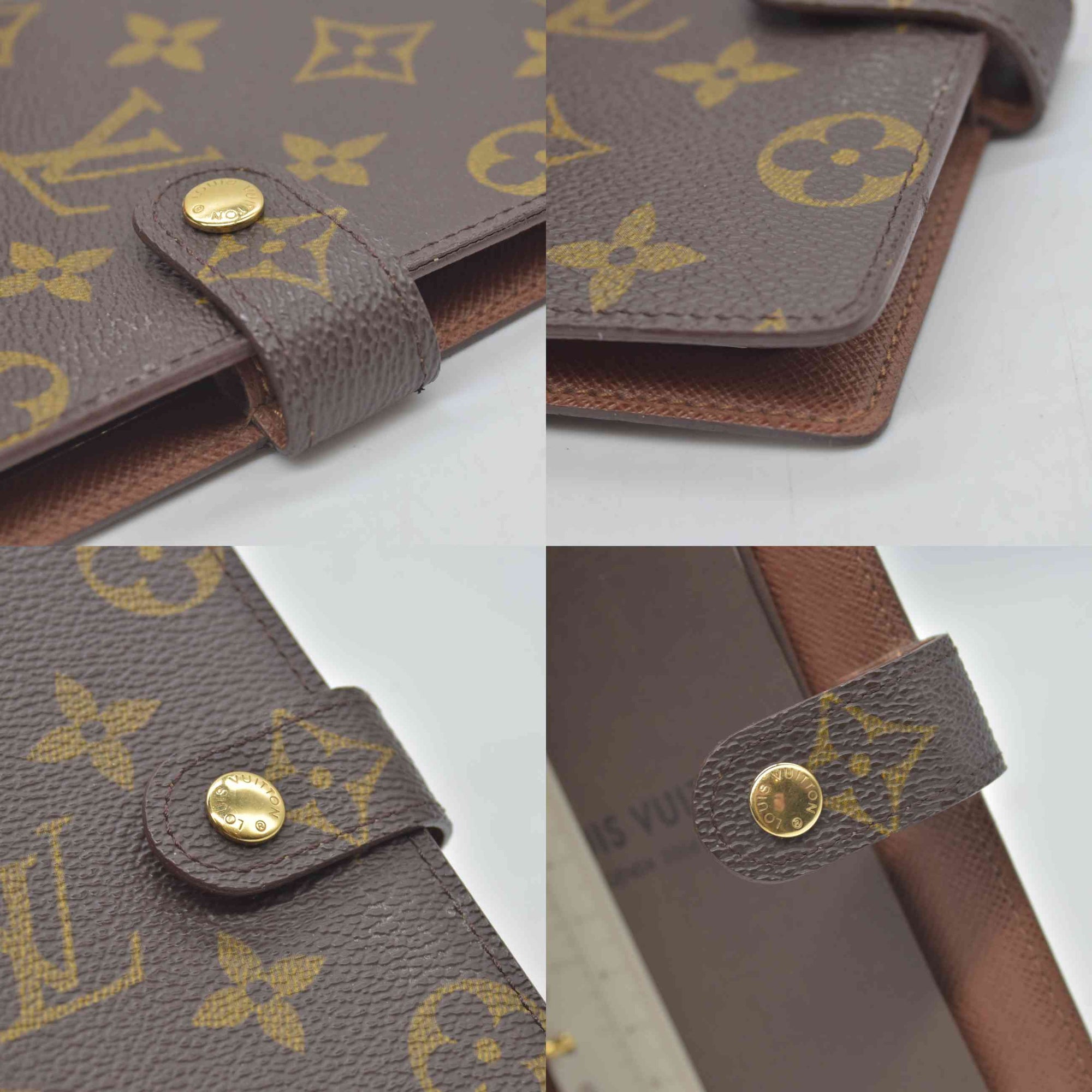 $505 1999 Louis Vuitton Monogram Agenda PM Notebook Cover Brown SP1929