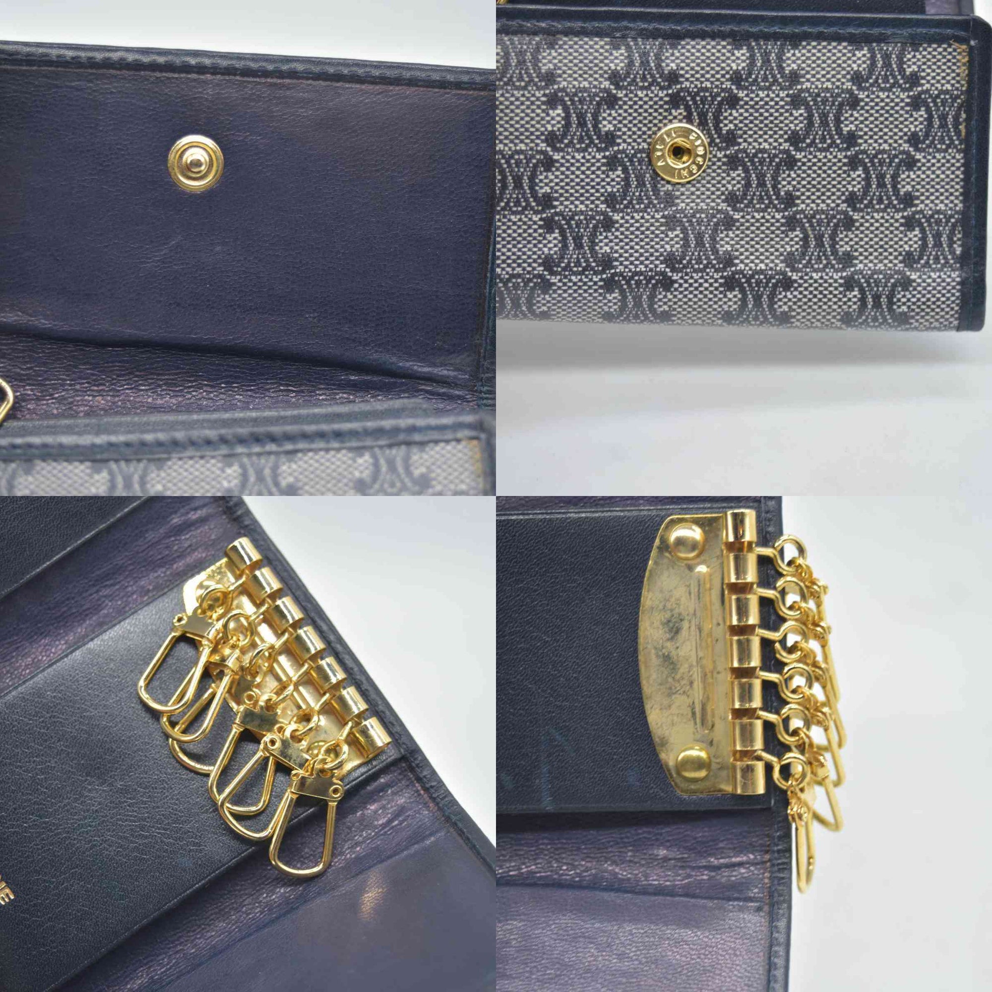 $590 CELINE Monogram Denim Wallet CONSIGNMENT