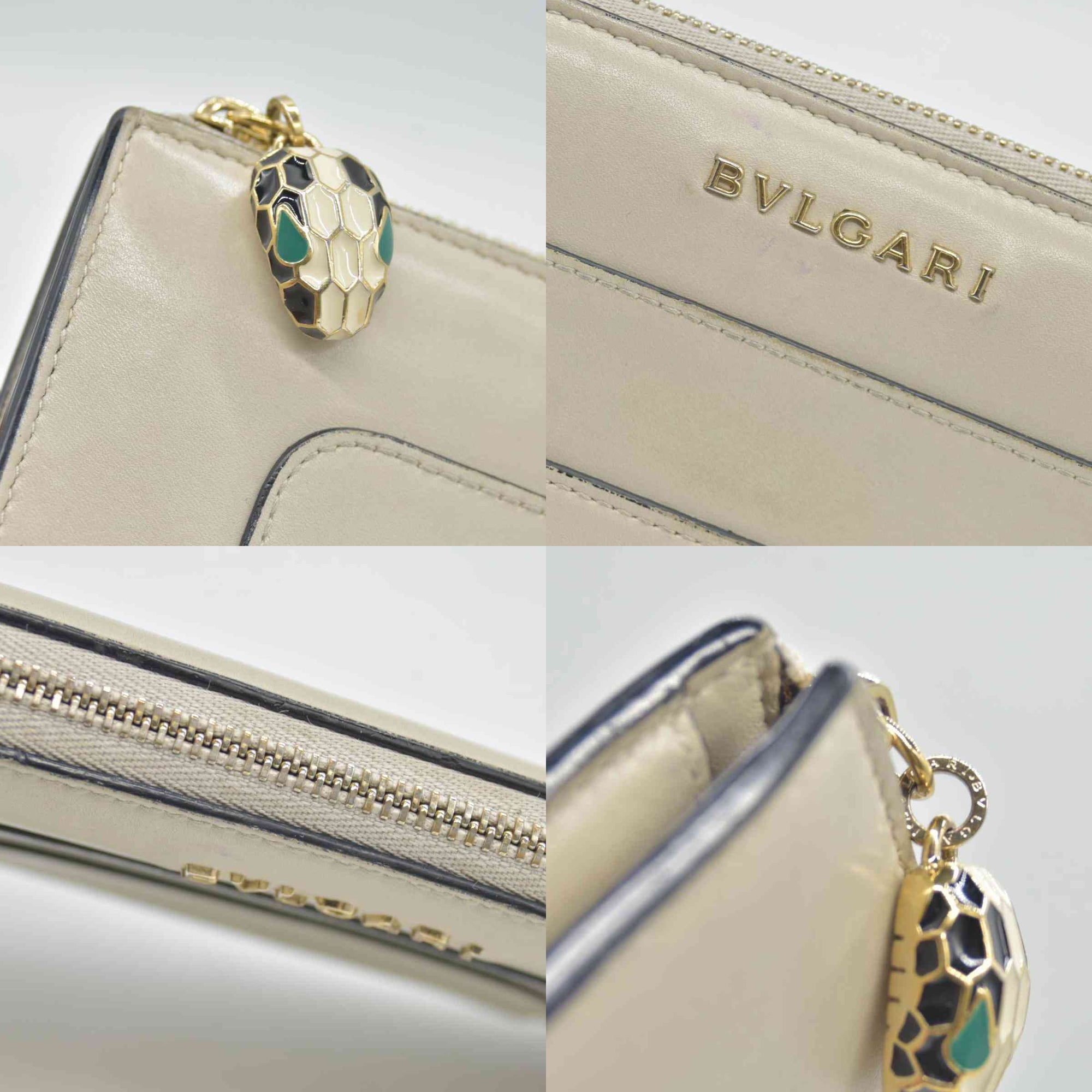$840 Bvlgari Serpenti leather wallet CONSIGNMENT