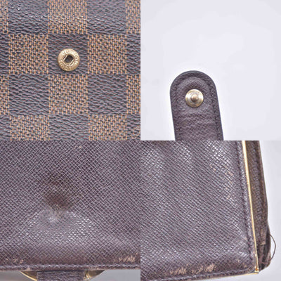 $750 2003 Louis Vuitton Damier Ebene Kisslock French Wallet MI1003 CONSIGNMENT